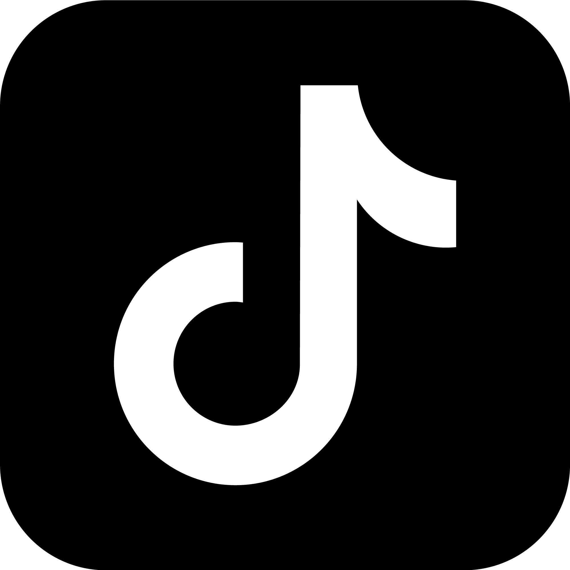 tiktok logo black and white